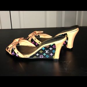 Louis Vuitton Multicolor Wedge Mule